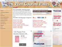 Tablet Screenshot of print-coloring-pages.com